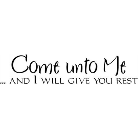 Rienda Libre Graphics - Decomural Come Unto Me Bible Verse Ws-15128