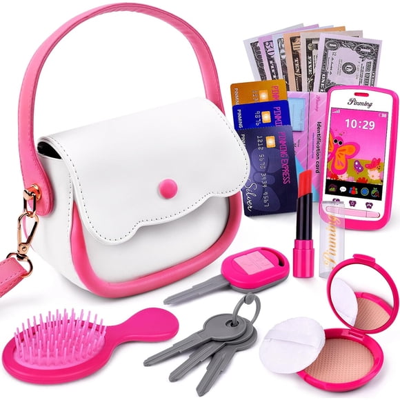 GJZZ Play Purse para niñas pequeñas con maquillaje de juguete, 3 a 4 años