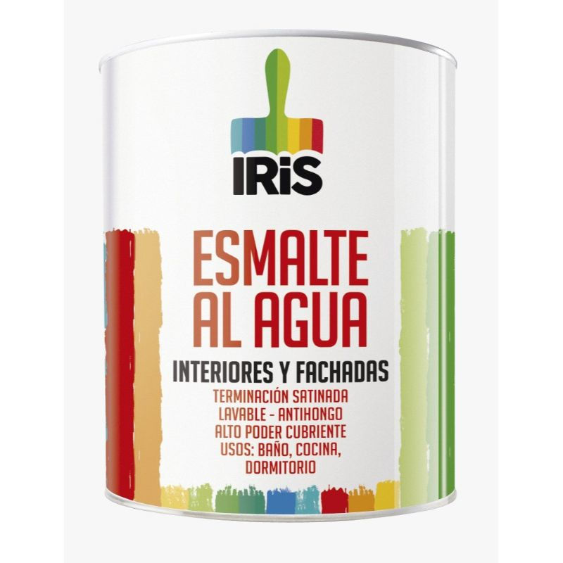 Esmalte Al Agua Blanco 1/4 Gl Iris