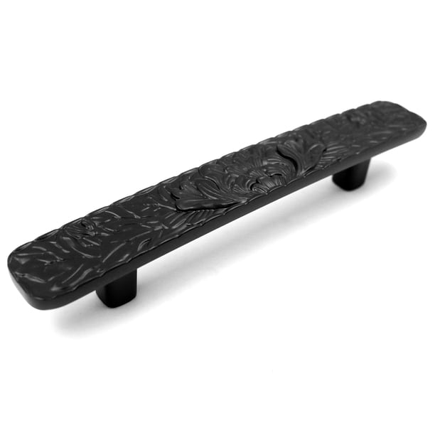 Jaladeras para gabinete JETLAND tipo puente para cajón, paquete de 4, negro mate, 4 orificios