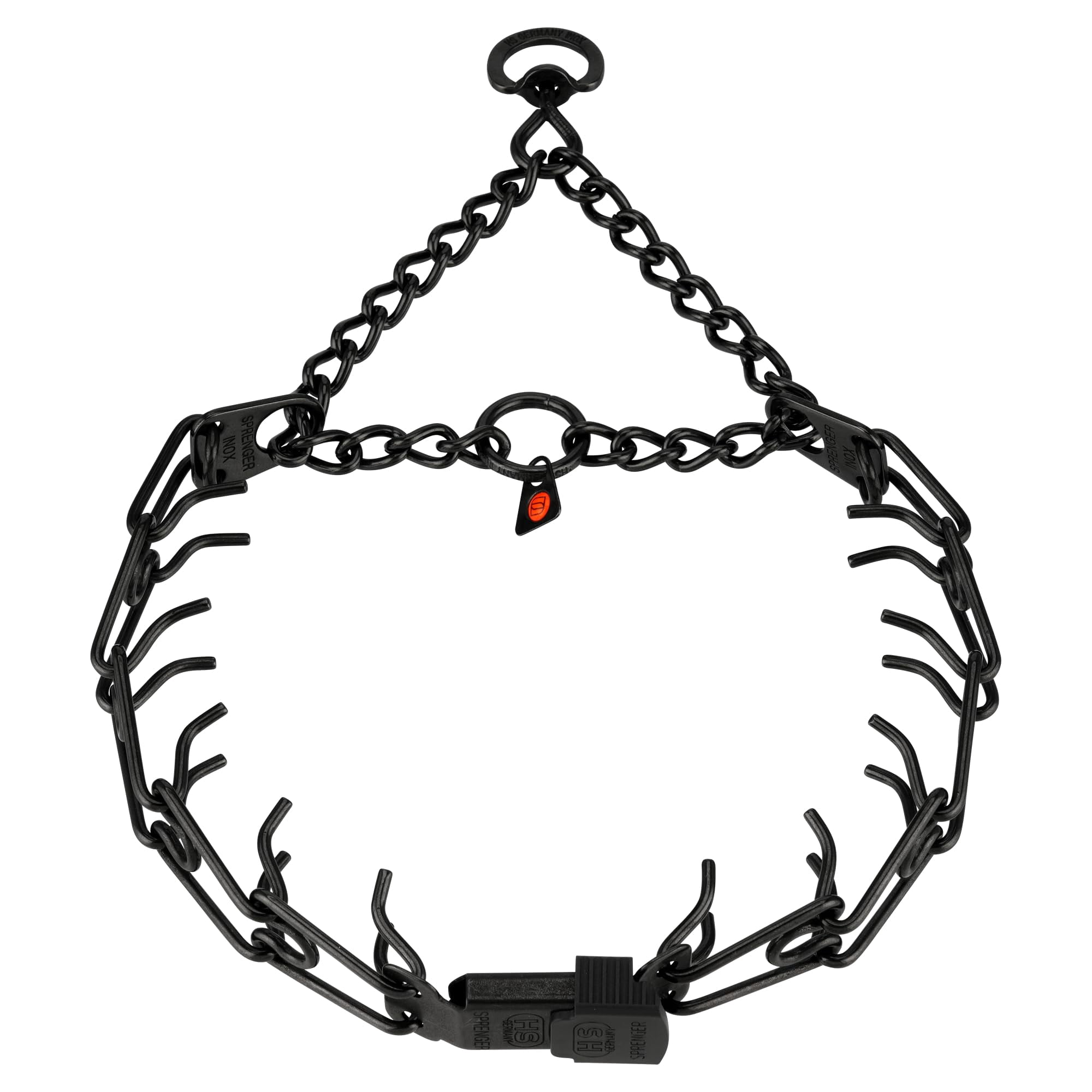Collar De Perro Herm Sprenger Negro De Acero Inoxidable Para Perros