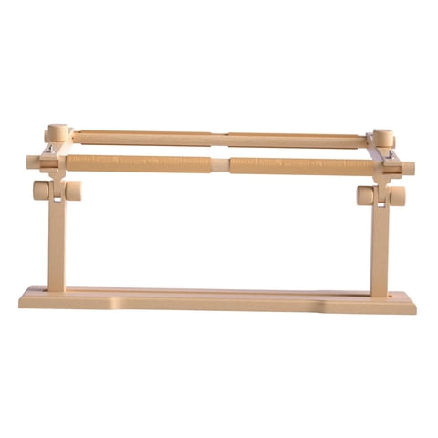 Magideal - Soporte De Mesa Para Bordado, Soporte Giratorio De Puntada De Madera, Estante De Bordado De Madera Ajustable, Herramientas De Costura De Escritorio De