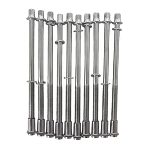 Magideal - Tornillo De Varilla De Tensión De 10 Piezas, Hardware De Tornillo De Tensión Tom, Tornillo De Tensión De Tambor Con Tuercas De Rueda Para Piezas De Re 6X100Mm