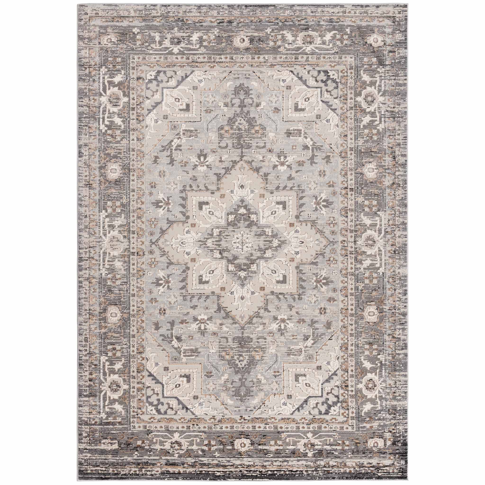 Deco2Day - Alfombra Bergen E - 250 X 350 Cm - Beige / Gris