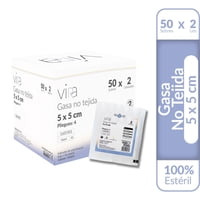 Gasa Estéril 5X5Cm No Tejida (50X2) Vira Blanco