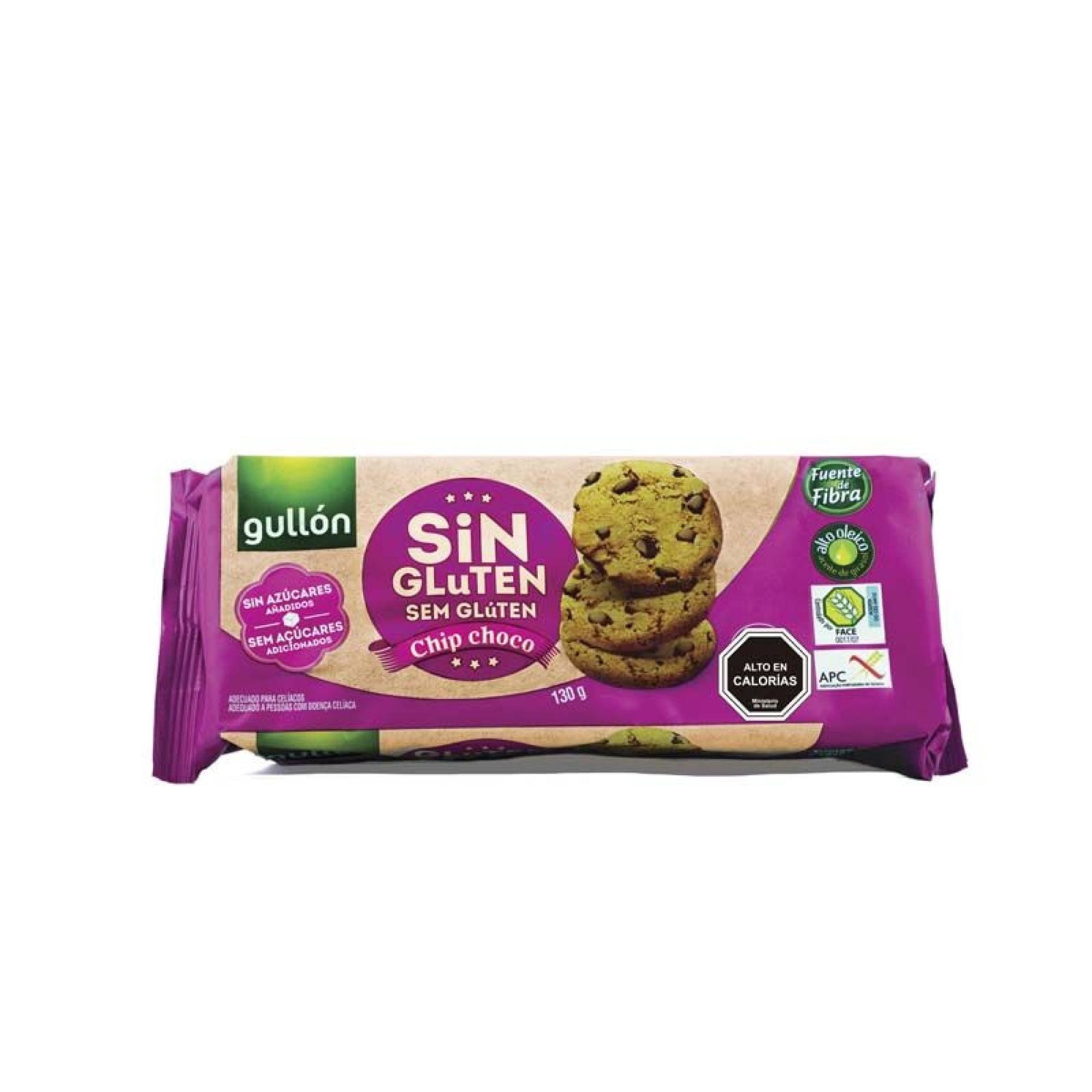 Galelta Con Chips De Chocolate Sin Azúcar Y Gluten 130 g Gullon