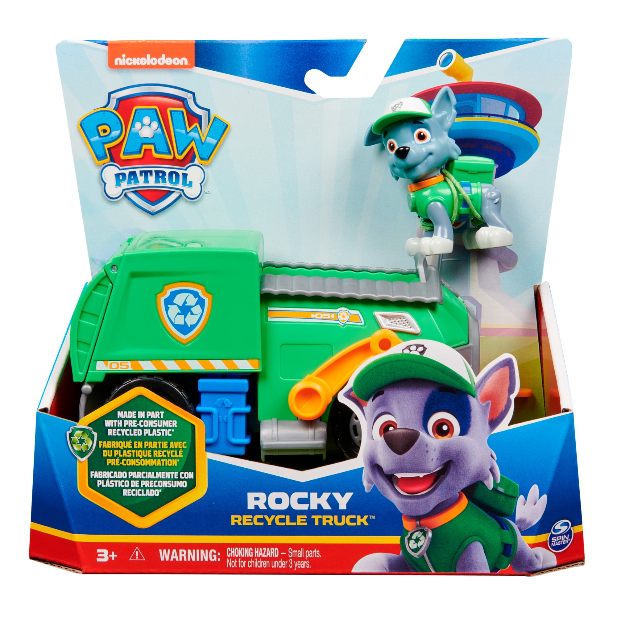 Vehículo Sostenible Rocky Con Figura Paw Patrol