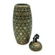 thumbnail image 5 of Jarron Florero Ceramica Verde Patrones En Dorado Alargado, 5 of 8