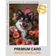 thumbnail image 3 of Tarjeta de felicitación Pet Party Delights Pomsky con flores, 15 x 7 pulgadas, 3 of 8