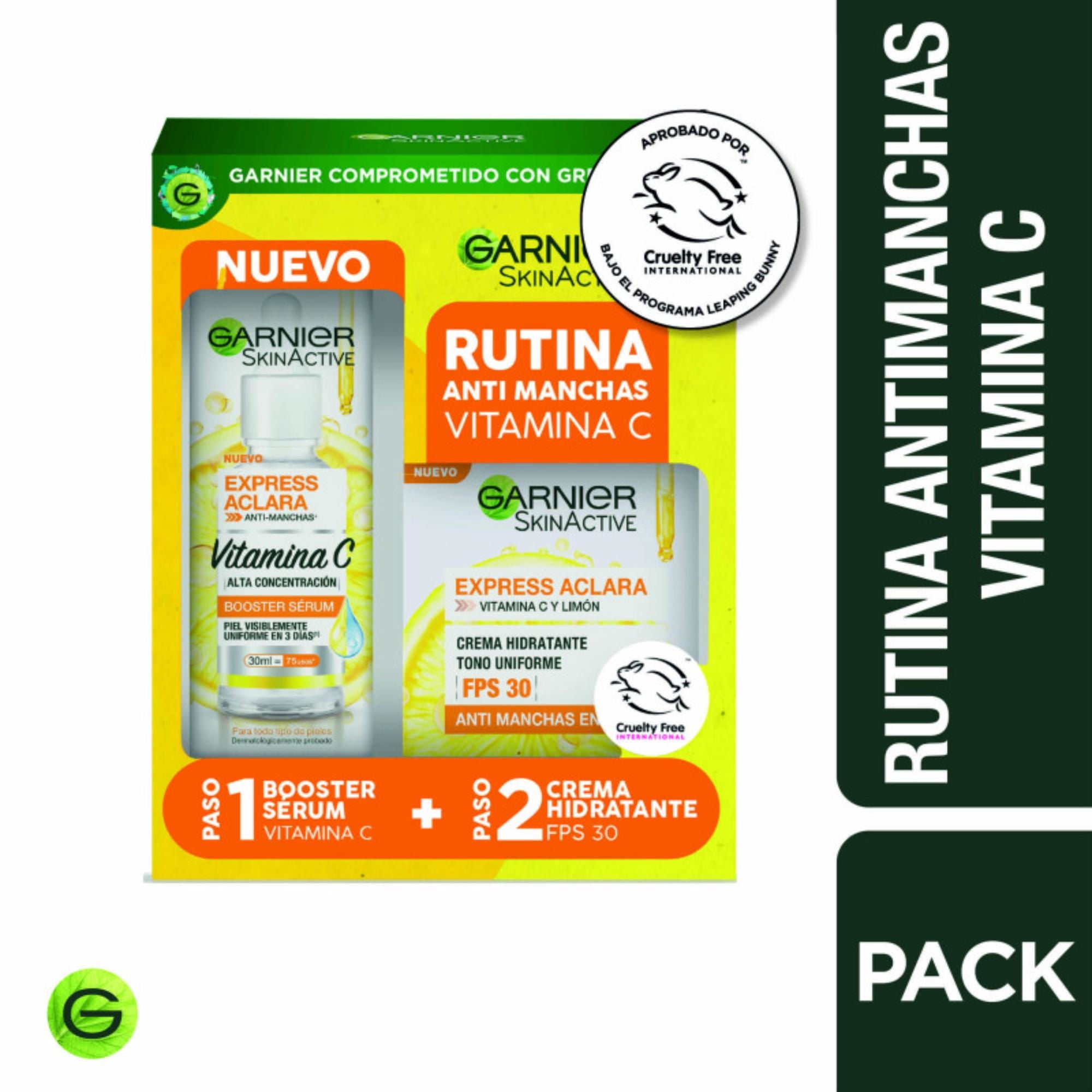 Pack Serum + Crema Express Aclara 1 Un Garnier