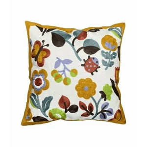 Genérico - Pack De 4 Fundas Para Cojines Sin Relleno Con Diseños Bordados Multicolores