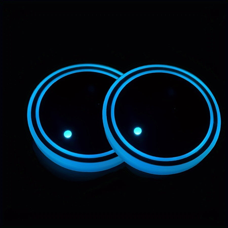 Xusx111 - 4pcs Portavasos De Coche Led, Portavaso Impermeable Con 7 Colores Cambiando Esterilla De Carga Usb, Decoraciones De Lámpara De Atmósfera Interior Led Cables Para Accesorios De Vehículos De C