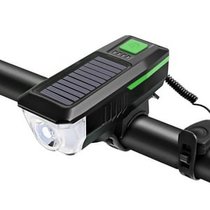 Frc - Luz Para Bicicleta Solar Delantera Con Bocina Verde