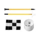 thumbnail image 1 of Golf Putting Green Bandera Y Copa De Agujero Golf Portátil Bandera De Golf Juego De Copa De Agujero Negro Blanco, 1 of 5