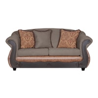 Black Factory - Sofá 2 Cuerpos Ashly Café Terracota