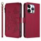 thumbnail image 2 of Funda Cartera Mariposa para [iPhone 16 Pro] con Soporte y Cremallera Rojo, 2 of 6