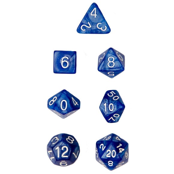 Juego de dados poliédricos Role 4 Initiative Marble, 7 piezas