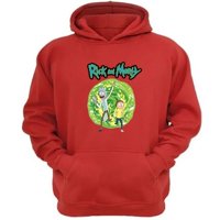 Genérico - Polerón Canguro Rick And Morty Rojo Talla M Unisex