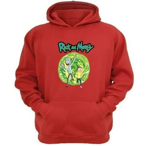 Genérico - Polerón Canguro Rick And Morty Rojo Talla S Unisex