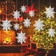 thumbnail image 1 of Adornos colgantes de copos de nieve para Navidad, 6 guirnaldas de copos de nieve 3D brillantes, grandes copos de nieve blancos para Navidad, fiestas de Año Nuevo, decoración del hogar., 1 of 7