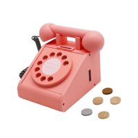Roots Toys - Telefono De Madera Rosa