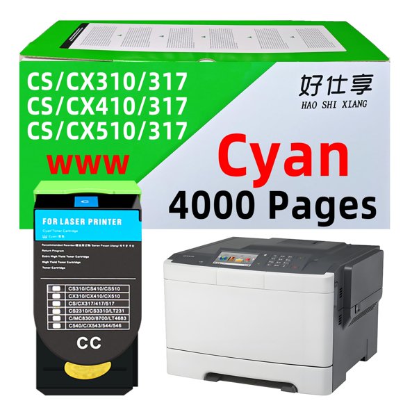 Cartucho de tóner cian HAO SHI XIANG 4000 páginas