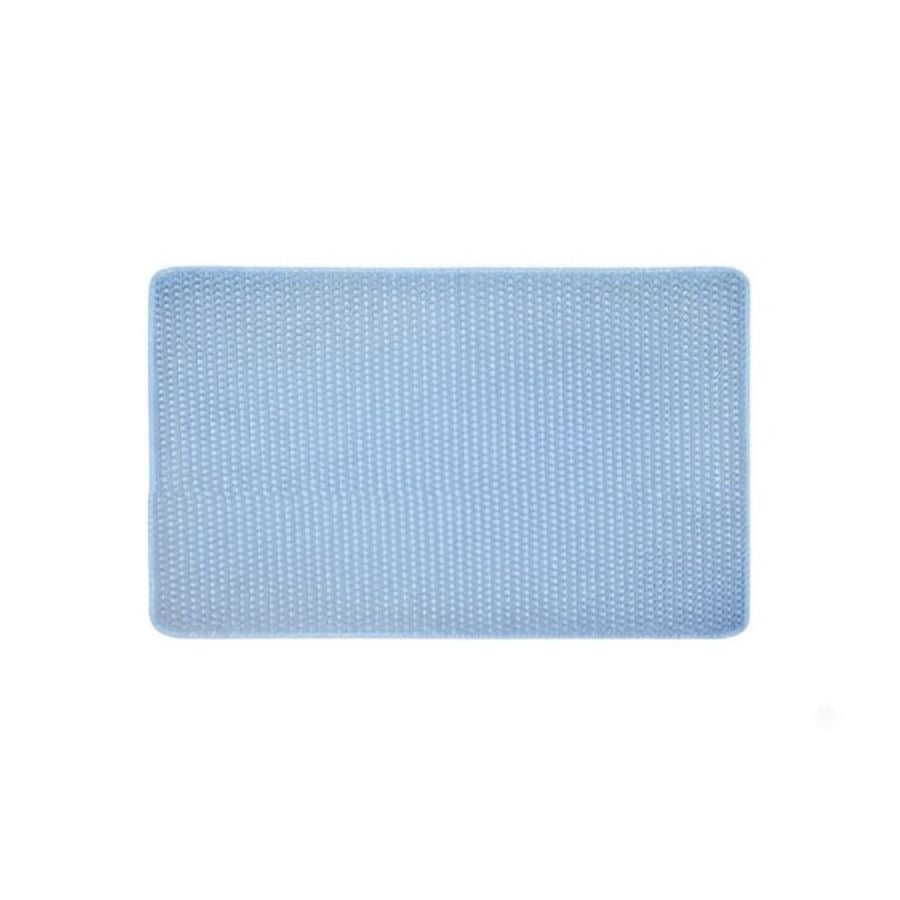 Alfombra Atrapa Arena De Gatos Tapete Arenero Doble Capa Azul 45x60