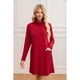 thumbnail image 2 of Sweater Mini Vestido Corto Tejido Mujer Cuello Alto Doble 2001, 2 of 3
