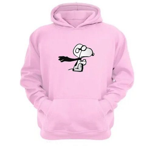 Genérico - Polerón Canguro Snoopy Rosa Talla Xl Unisex