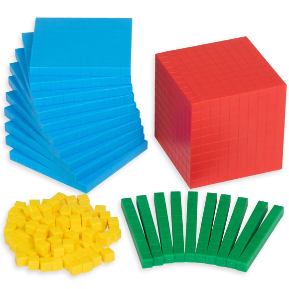 Herramientas de aprendizaje de matemáticas edxeducation, base plástica de cuatro colores, diez
