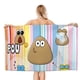 thumbnail image 1 of Pou Toalla de playa de secado rápido con diseño temático, regalo para mujeres y niñas, ideal para cumpleaños, fans, amantes de la música, uso en la playa o al aire libre, 78 × 150 cm, 1 of 6