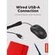 thumbnail image 3 of Ratón de ordenador Lenovo 100 con cable USB para PC portátil Windows, 3 of 7