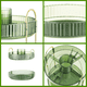 thumbnail image 4 of Organizador de maquillaje giratorio de 360°, organizador de tocador de baño de alta capacidad, almacenamiento giratorio de 2 niveles para el cuidado de la piel., 4 of 7