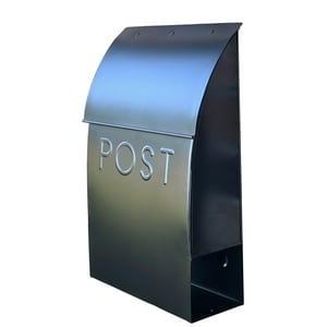 Soporte De Pared Mailbox Nach Milano De Metal Rústico Puntiagudo Negro