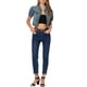 thumbnail image 2 of INSPIRE CHIC Chaquetas Casual para Mujer Chaqueta de Mezclilla Recortada con Botones y Mangas Abullonadas M Azul, 2 of 7