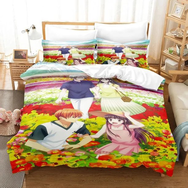 Anime Fruits Basket Bedding Set Duvet Cover Bed Set Quilt Cover Pillowcase Comforter Boys Adult Bedding Set
