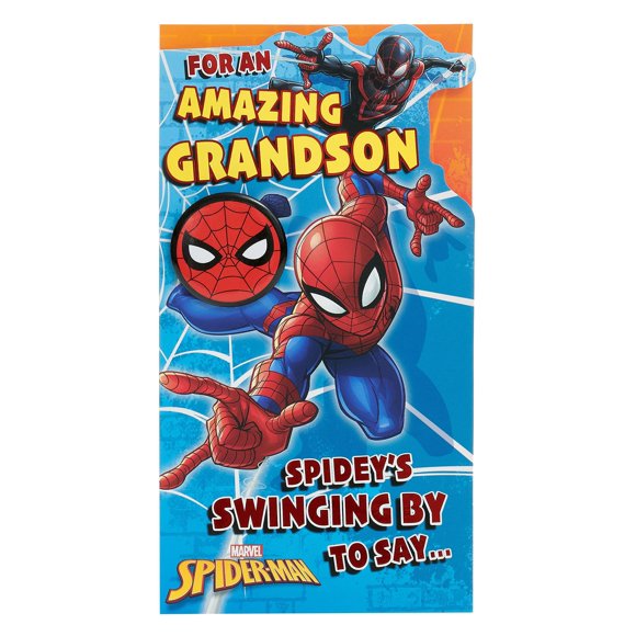 Tarjeta de cumpleaños Marvel Spider-Man de UK Greetings para nieto
