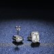 thumbnail image 4 of Aretes de Botón de Moissanita 2 Uds Color D Claridad VVS1 Corte Esmeralda Aretes de Diamante Aretes de Botón Blanco/verde/rosa Aretes de Moissanita para Mujer Hombres con Certificado, 4 of 7