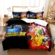 thumbnail image 1 of Pokemon Black Red and Yellow Pikachu Duvet Cover Pillowcase Charizard Charmander Bedding Set Polyester Warm Bedclothes for Kids Bed Sheets, 1 of 5