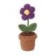 thumbnail image 3 of Mini Maceta Rústica Con Flores Tejidas A Mano, Estante Para Regalo De Cumplea?os Y Día De San Valentín, Hojaldre Morado, 3 of 5