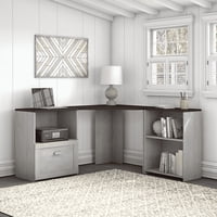 Muebles Santa Ana - Escritorio Esquinero Con Repisa Roble Blanco