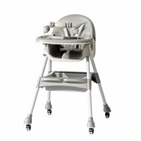 Mundo Online - Silla Comer Bebe Doble Altura Safe Baby Entretenida Gris