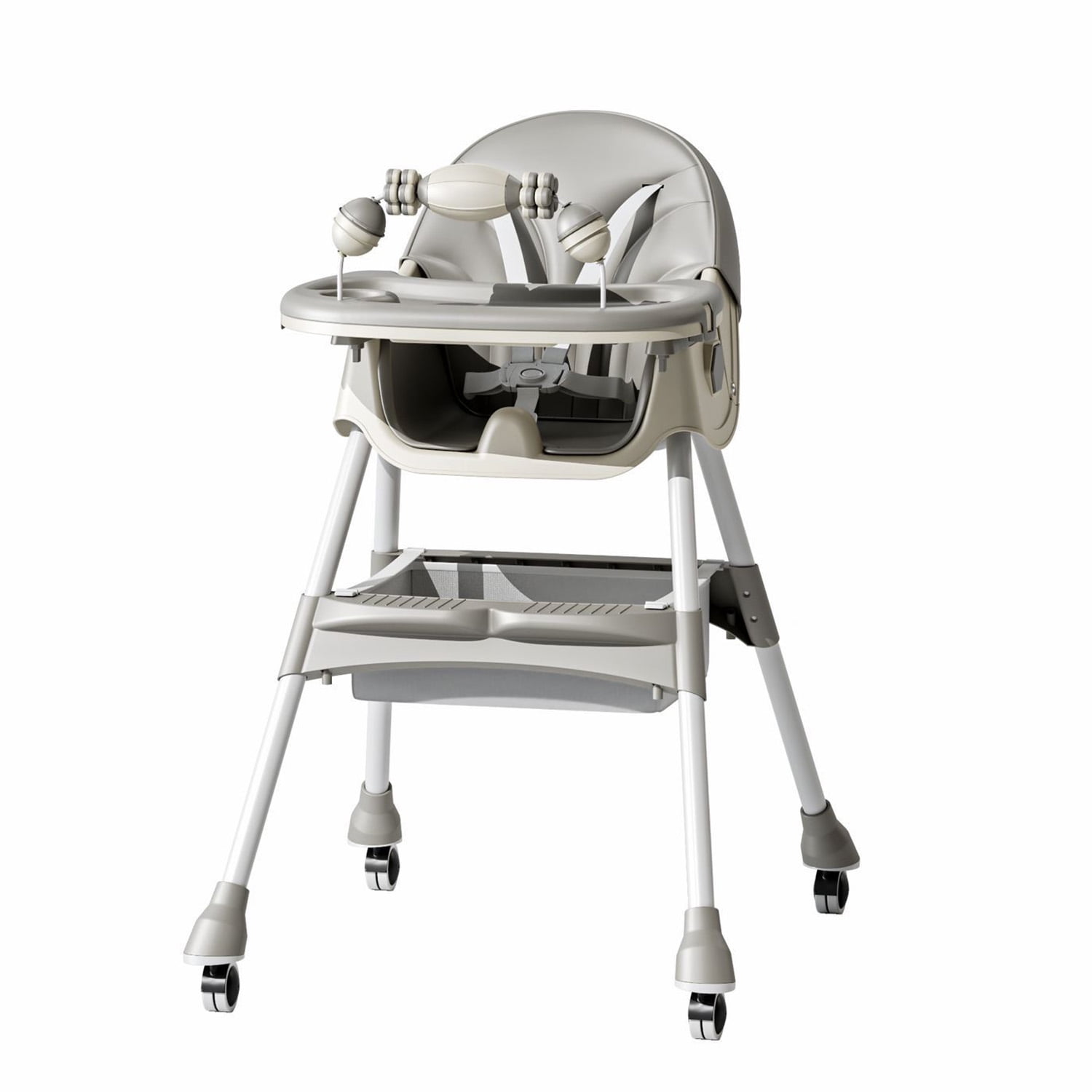 Mundo Online - Silla Comer Bebe Doble Altura Safe Baby Entretenida Gris