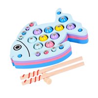 Bothyi - Montessori Playset Juego De Pesca Magnético De Madera Para Niños Con Forma De Pez