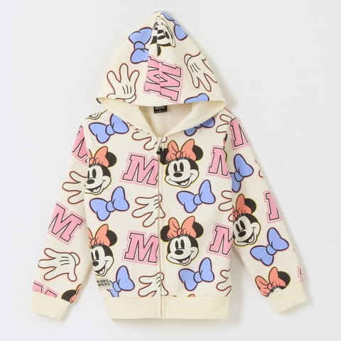 Polerón Con Cierre Niña Full Print Iconos Minnie Disney