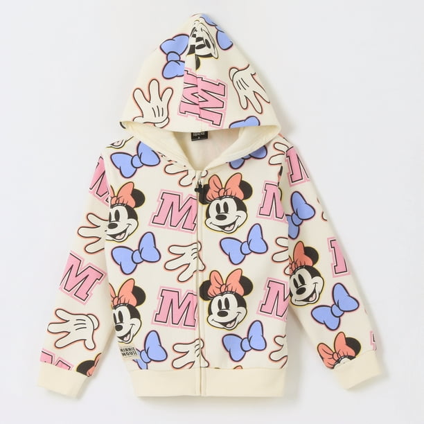 Polerón con Cierre Niña Full Print Iconos Minnie Disney