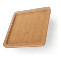 Genérico - Tabla De Mdf Trupan Para Aperitivos, Pack De 4 Cuadrada, Con Canaleta.