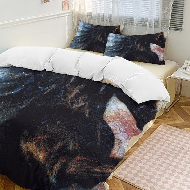 Oil Painting Style 3-Piece Twin Bed Set - Includes 1 Single Comforter And 2 Pillowcases Bedding - Fade Resistant Microfiber - Oil Painting Style