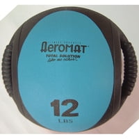 Balón Medicinal Aeromat Dual Grip Fitness Power, 5,4 Kg, Negro Y Verde Azulado