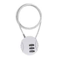 Magideal - Para Casco De Motocicleta, De Cable De Ciclismo, S De Bicicleta De Cable De Acero Retráctil Universal Antirrobo Portátil Para Plata